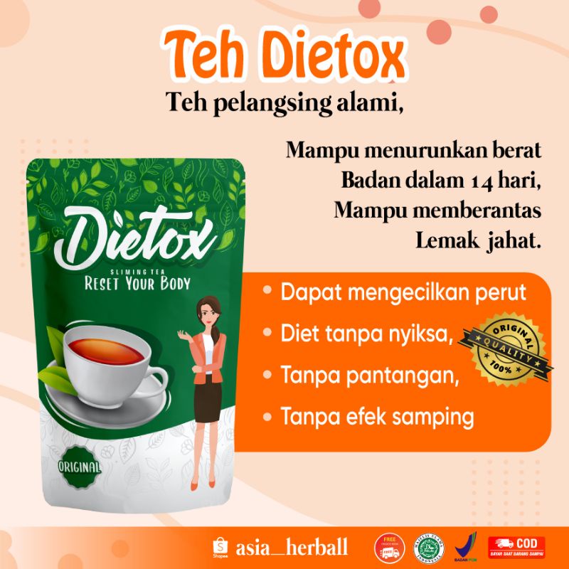 TEH PELANGSING | PENURUN BERAT BADAN | TEH DIETOX | TEH PELANGSING PENURUNAN BERAT BADAN | PENGECIL 