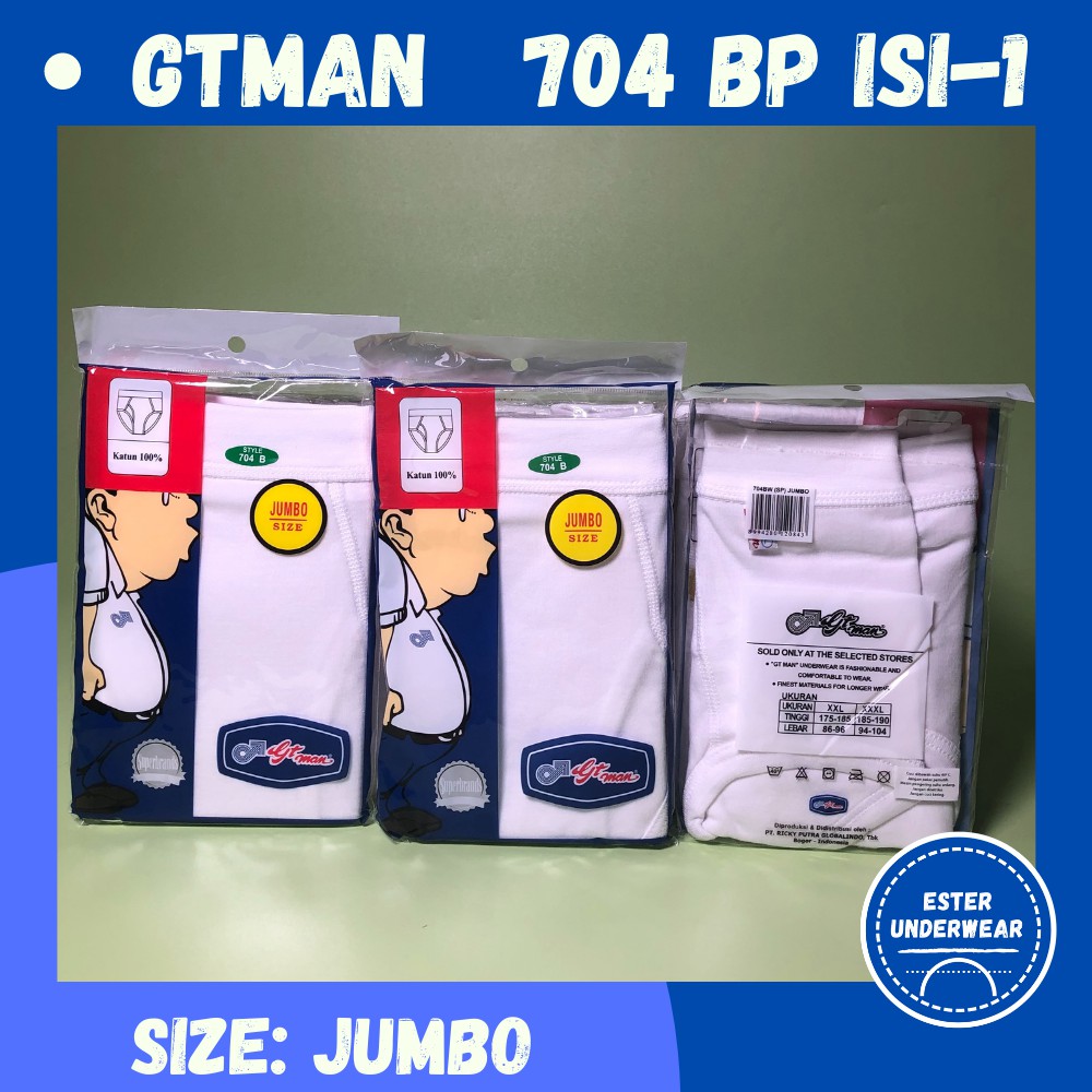 CELANA DALAM BIG SIZE/JUMBO GTMAN 704 BP/BW ISI 1