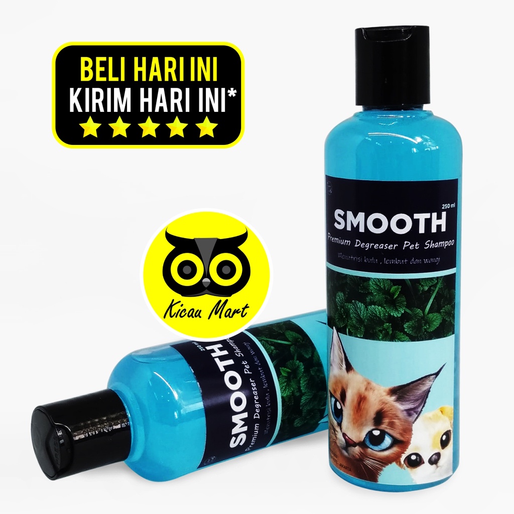 Shampo Sampo Kucing Smooth Aroma Mint 250 Ml Premium Degreaser Pet Shampoo Grooming Shampo Anjing Kucing Kitten Anabul Anti Jamur