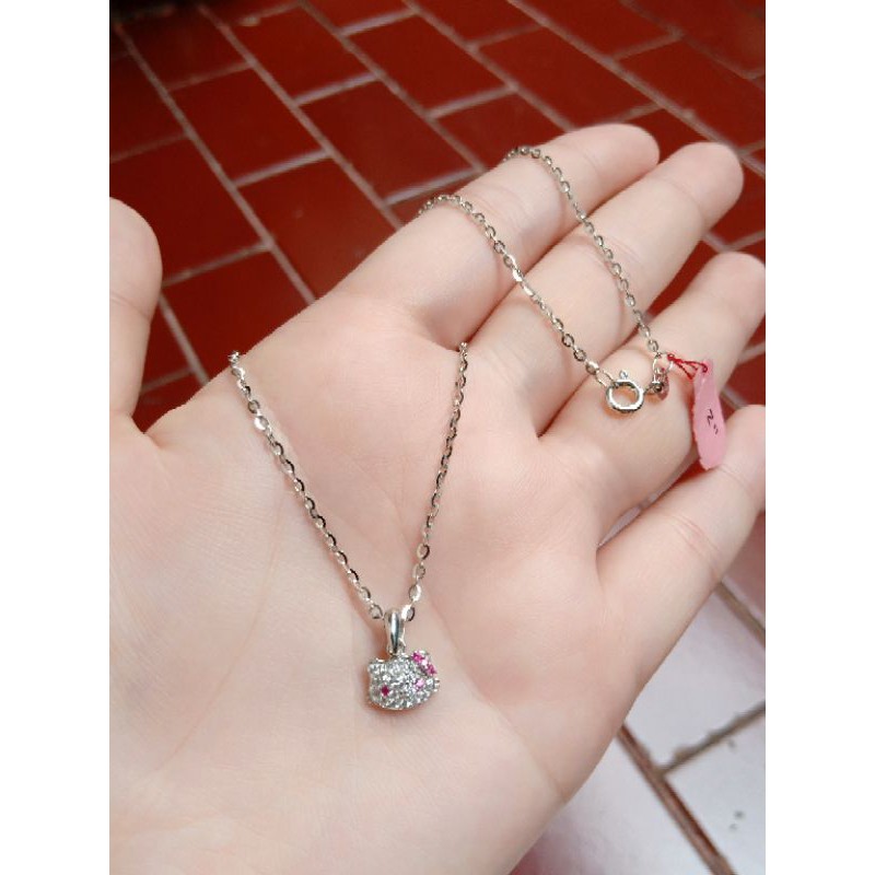 Kalung anak nori vensy + liontin hellokity full mp S925 / perhiasan perak 925 berlapis emas