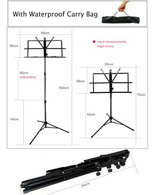 Stand book musik stand music stand lipat dudukan buku tempat buku lipat