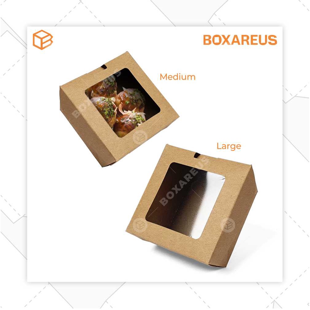 Box Burger Lunch Packaging Kotak Makanan Dus Takoyaki Dimsum | FP Burger