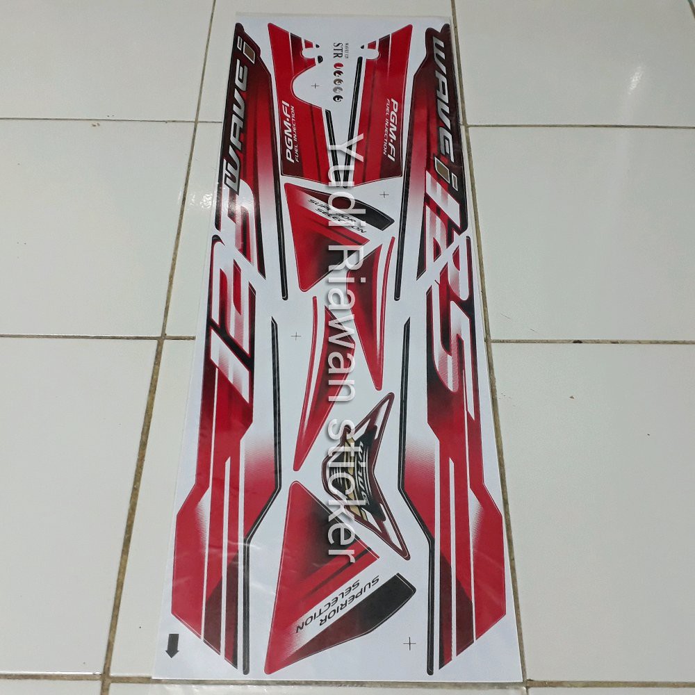 striping sticker lis variasi honda supra x 125 karbu 2005-2013 wave i v2 merah