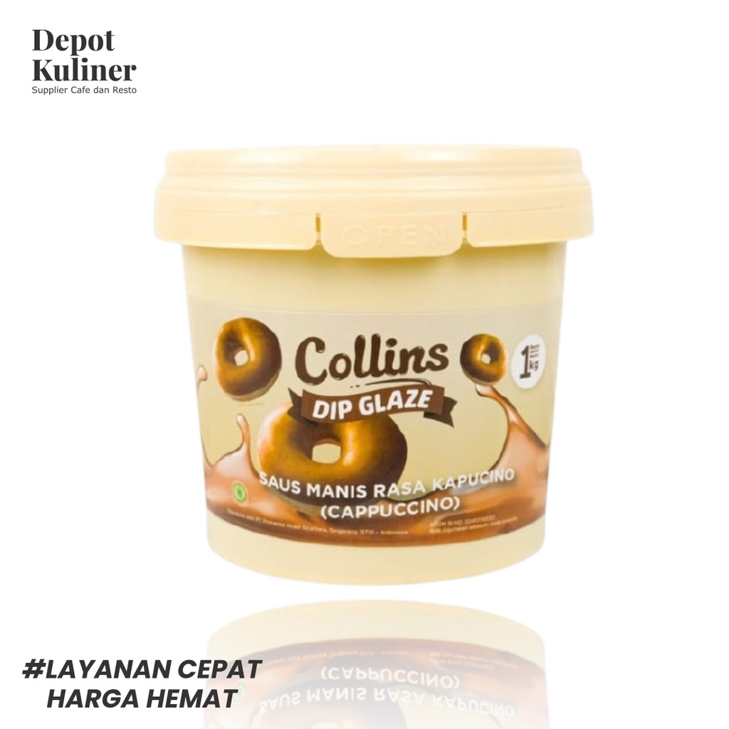 Collins Dip Glaze Capuccino 1 KG - Collin Kapucino Saus Manis Rasa Cappuccino