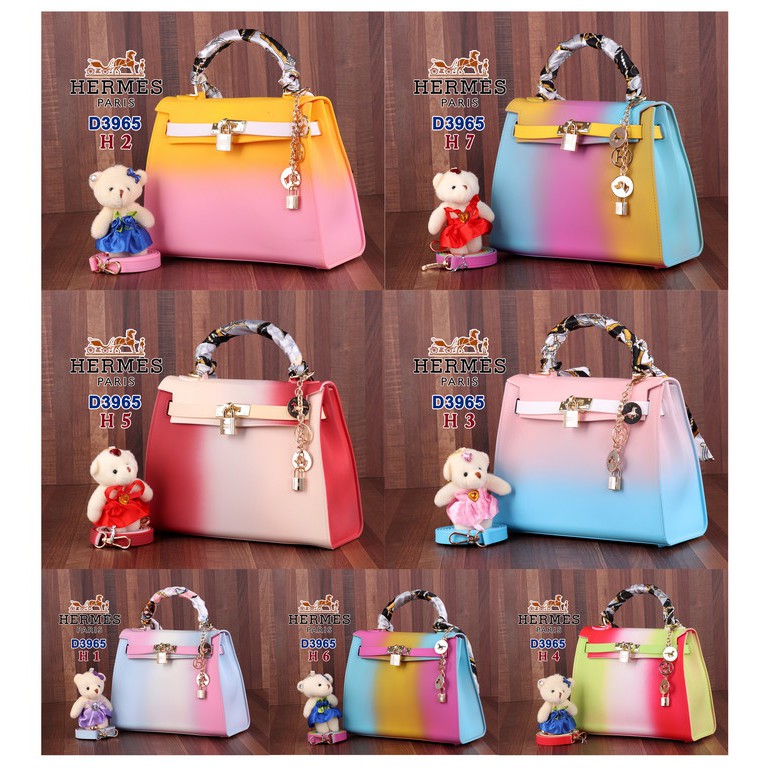 "Bag HM Kelly D3965 (Bahan Jelly) RAINBOW