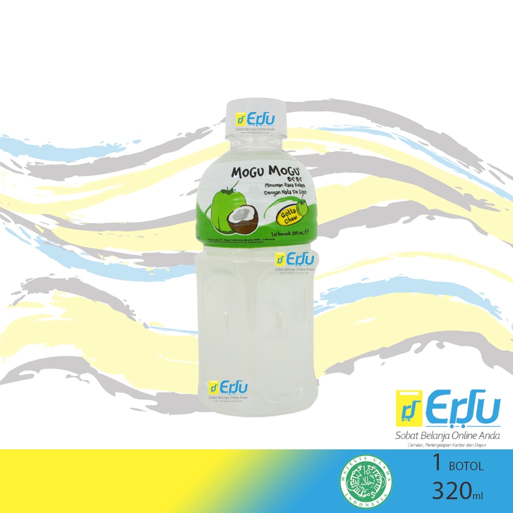 BOTOL Mogu Mogu Kelapa Muda Minuman Rasa Coconut Dengan Nata De Coco Halal MUI - 320ml