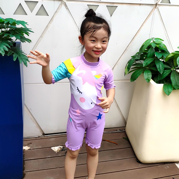 Swimming Suit SW07 - Unicorn Ungu