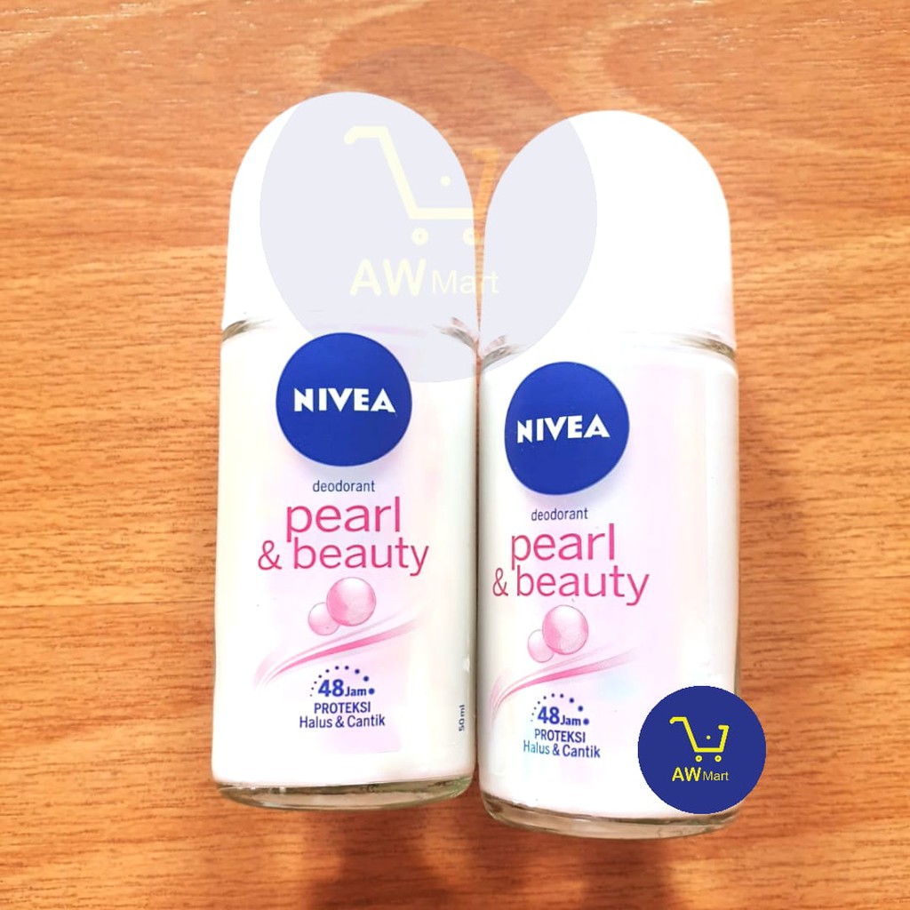 NIVEA DEODORANT 50ML ROLL ON Whitening &amp; Pearl Mutiara, Perlindungan 48 jam