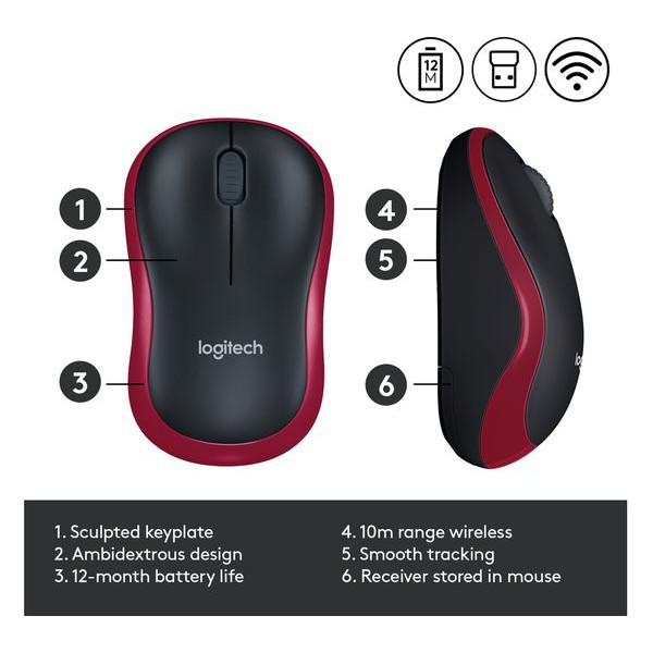 Mouse Wireless Logitech M185