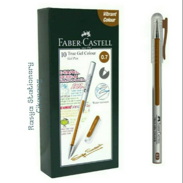 

Faber - Castell True Gell Pen 0.7 MM Softbrown 1Box isi 10