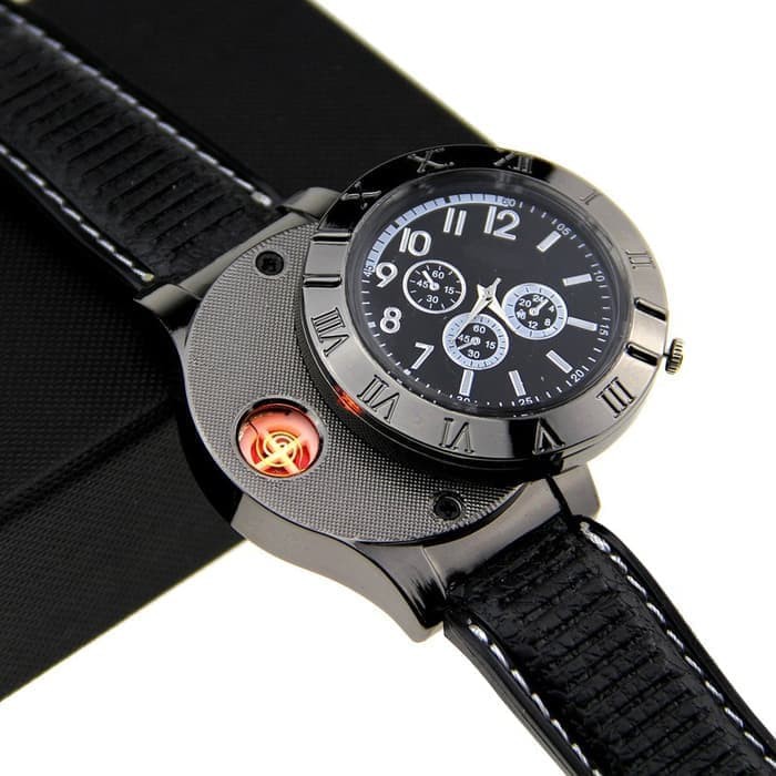 Jam Tangan Korek Elektrik Quartz Casio Pria