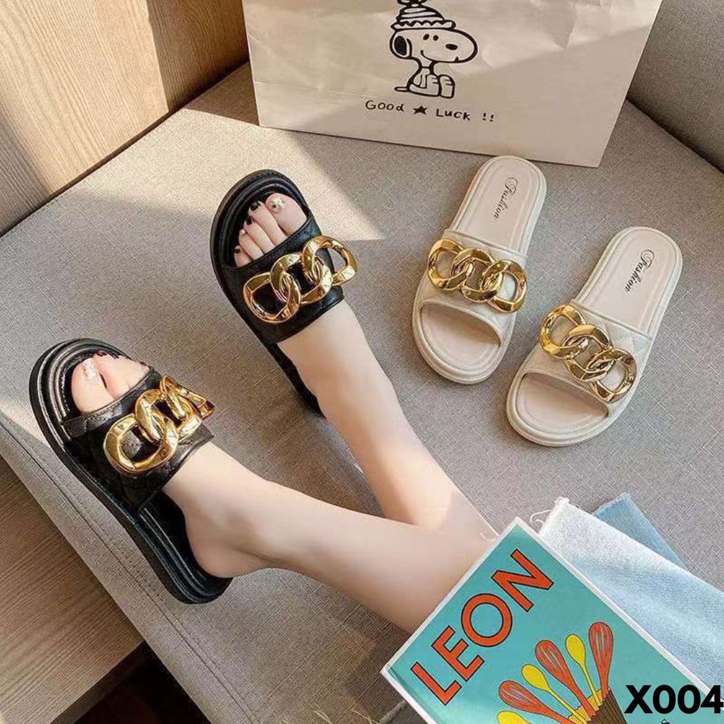 SANDAL WANITA PRAKTIS JALAN SANTAI HARIAN BERMOTIF UWU BAHAN RUBBER IMPORT 004