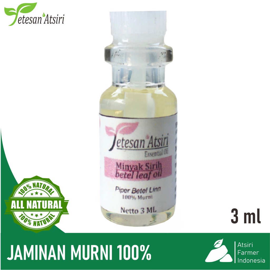 3ml minyak atsiri sirih murni 100% tanpa campuran piper betel leaf pure essential oil aromatherapy