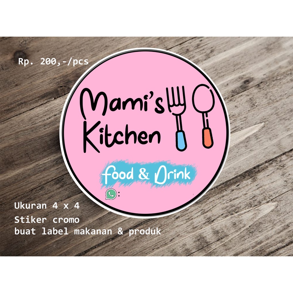 

Stiker Label makanan Bahan Cromo produk Murah Bulat Diameter 4cm