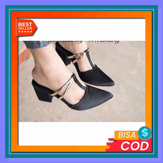 Cod New Jepit Wanita Heels Pesta Wanita Sepatu Hak Tali Import Hak Tahu Murah Remaja, High Heels Hak