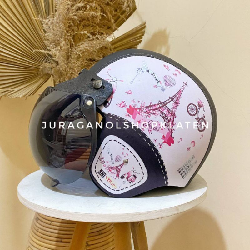 HELM BOGO MOTIF // HELM BOGO DEWASA + KACA CEMBUNG