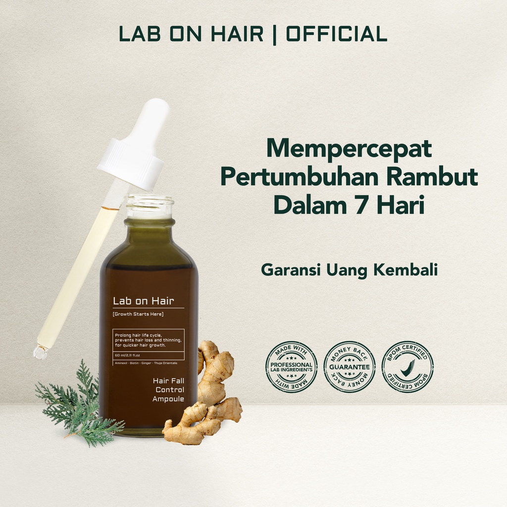 READY Lab On Hair Anti Hair Fall Ampoule 60 ML - Hair Serum untuk Anti Rambut Rontok with Aminexil +