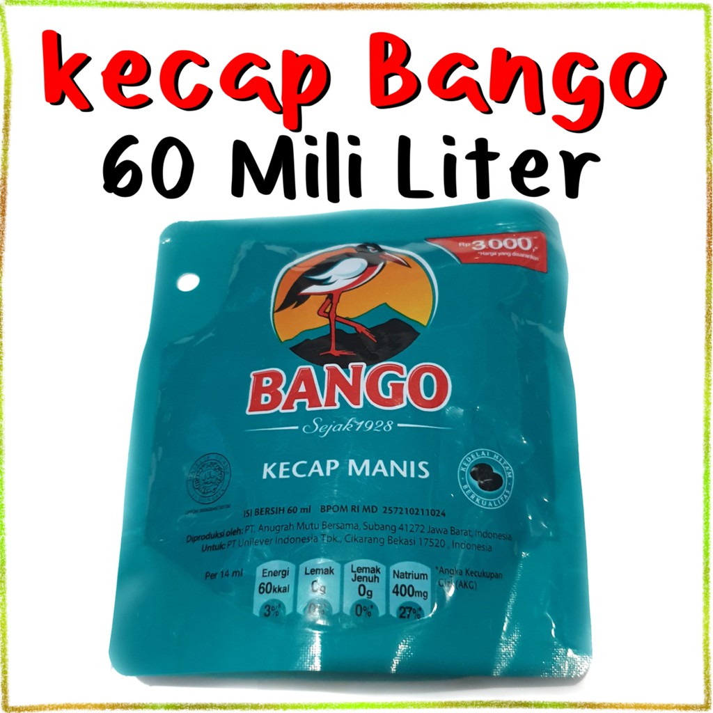 

1X [satu biji] kecap bango kemasan kecil 60ml