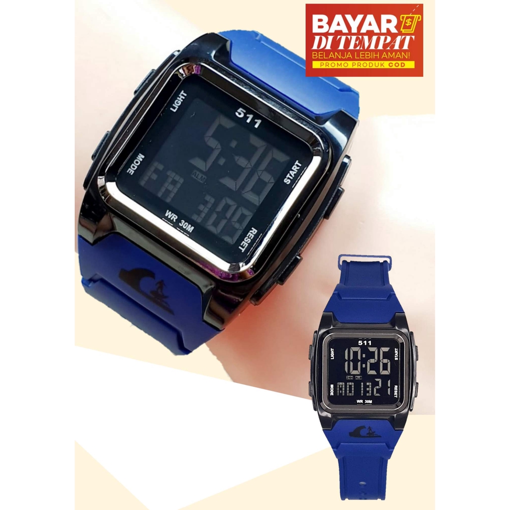 JAM TANGAN DIGITAL SPORTY SQUARE TALI RUBBER BEST SELLER