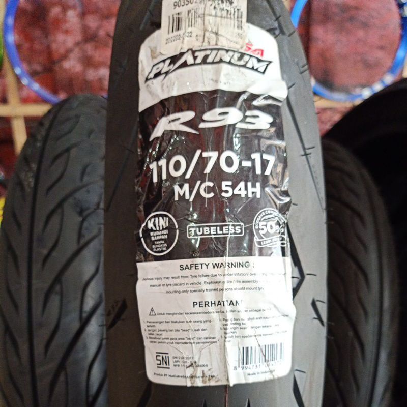 Ban Corsa R93 110 70 17 Ban Tubeless | Bonus Pentil