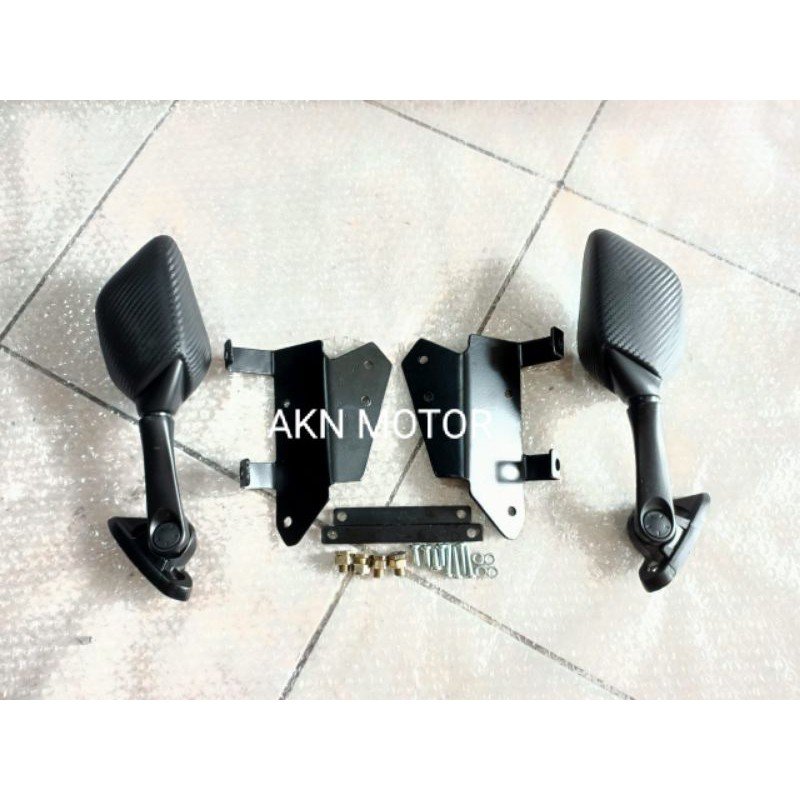 spion r25 tangkai panjang plus breket spion Yamaha Lexi pnp