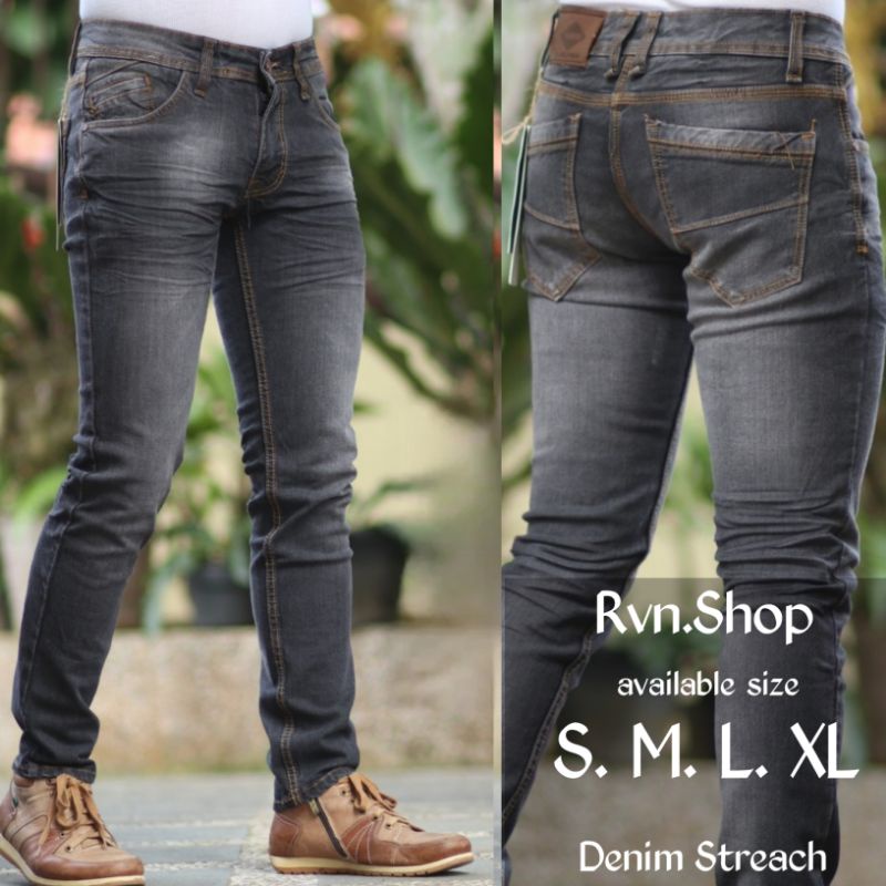 CELANA PANJANG PRIA JEANS SLIMFIT DENIM STRETCH ORIGINAL TERBARU