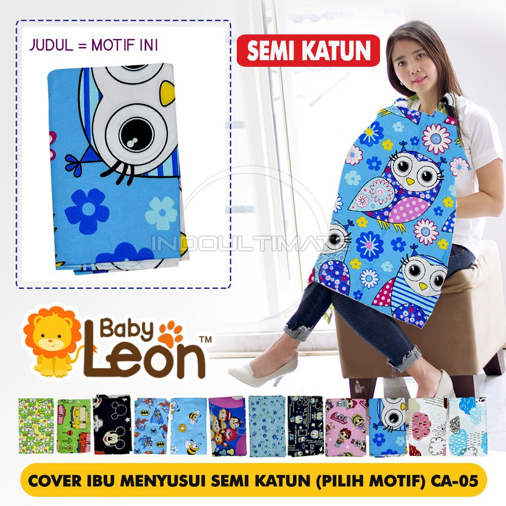 BABY LEON Cover Asi Menyusui Nursing Cover Breastfeeding Cover Apron Menyusui Celemek Menyusui CA-05