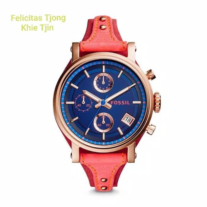 Fossil ES4115 Original Boyfriend Red Leather Watch