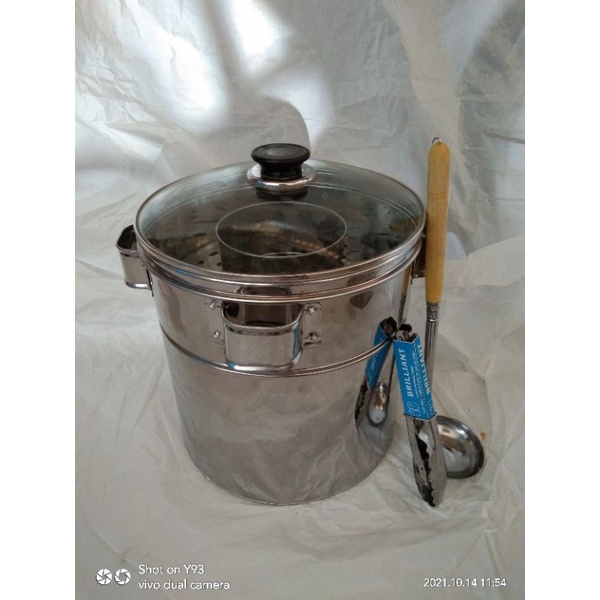 Dandang Bakso 28cm,30cm Tutup Kaca