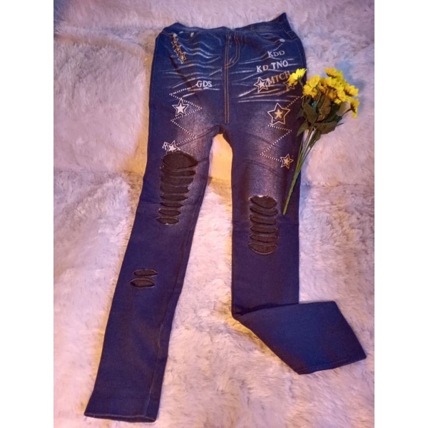 legging jeans ripped sexy preloved