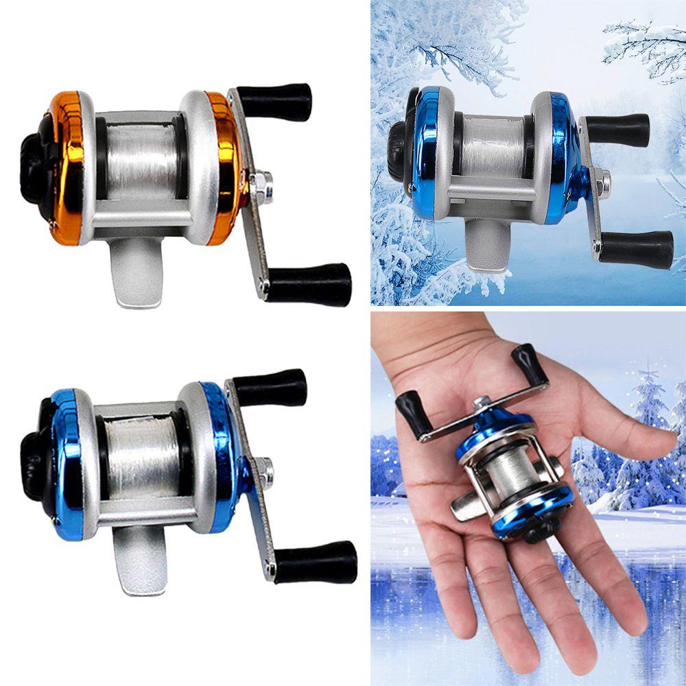 Suyo Ice Fishing Reel / Penggulung Senar Pancing Mini Bahan Metal 2 Warna