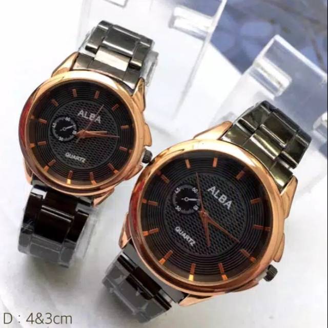 jam tangan couple alba sudah sepasang + BOX murah