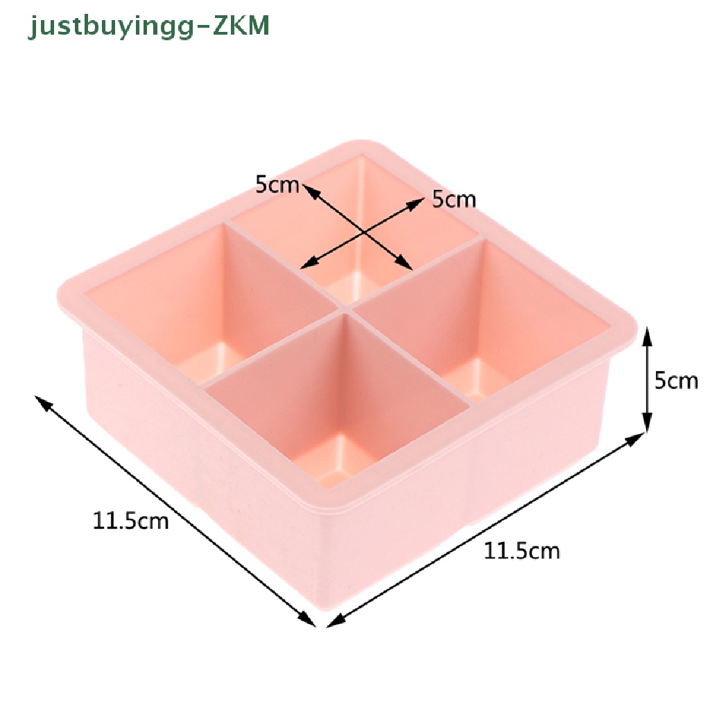 Baki Cetakan Pembuat Es Bentuk Persegi Besar Bahan Silikon Food Grade