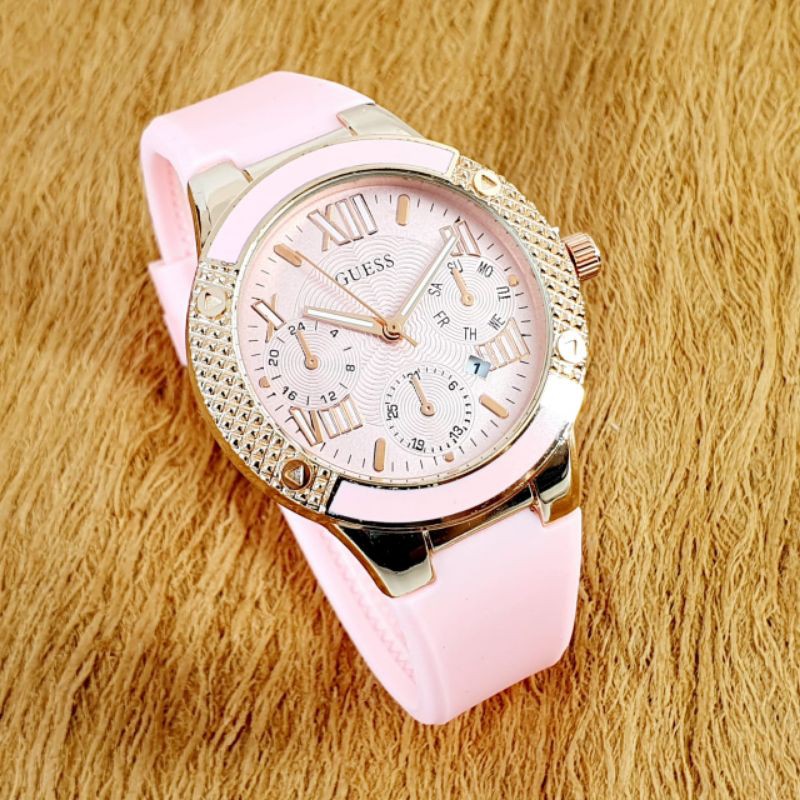 JAM TANGAN PRIA/WANITA GUESS DATE RUBBER