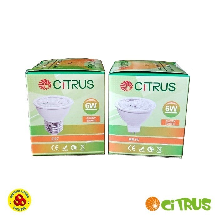 Citrus Lampu LED MR16 6W RGB 220V AC LED Halogen Multicolor Tusuk