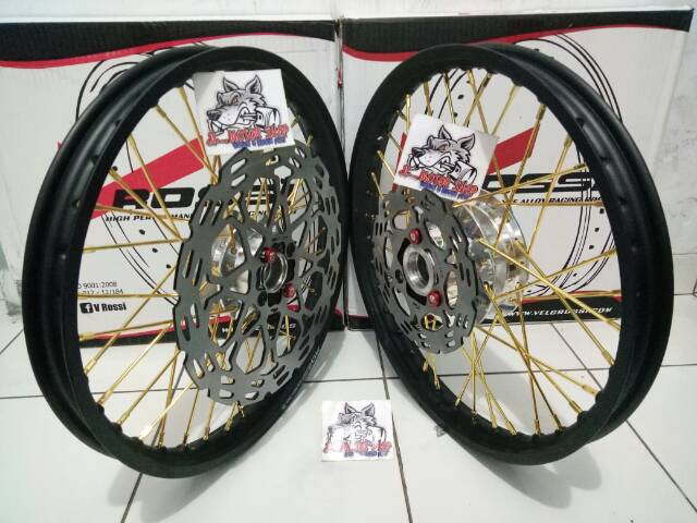 Sepaket Velg Tromol Set Jari Jari Satria Fu 150 Bonus Piringan Cakram - Velg Jari Jari Satria Fu 150
