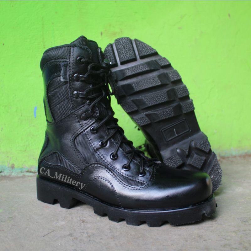 SEPATU PDL TNI POLRI KULIT ASLI SEPATU PDL TNI AD AU AL TACTICAL SATPAM SECURITY ORIGINAL CAANGGO MILITERY