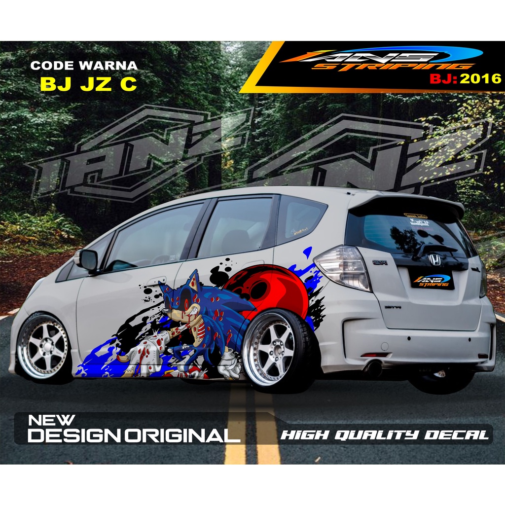 STICKER DECAL MOBIL HONDA JAZZ MOBILIO AGYA AYLA / STIKER VARIASI BODY SAMPING MOBIL AYLA / STIKER MOBIL TERMURAH / VARIASI STIKER MOBIL TERBARU / STIKER MOBIL