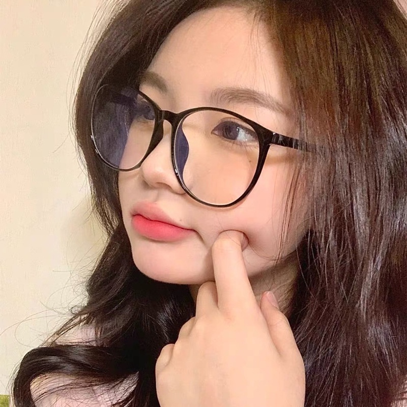 (YUZHU) COD Kacamata Anti Radiasi Gaya Busana Korea Bulat Cat Eye Frame untuk Wanita