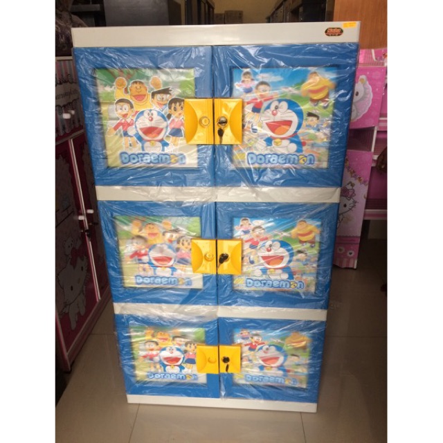 LEMARI PLASTIK NAIBA DORAEMON KUNCI SUSUN3