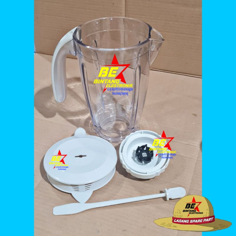 Set Gelas Blender Philips HR 2115 HR 2116 HR 2061 HR 2071 HR 2068 Tabung Jar Jus Philips Gelas Plastik Mangkok pisau Tutup Sendok