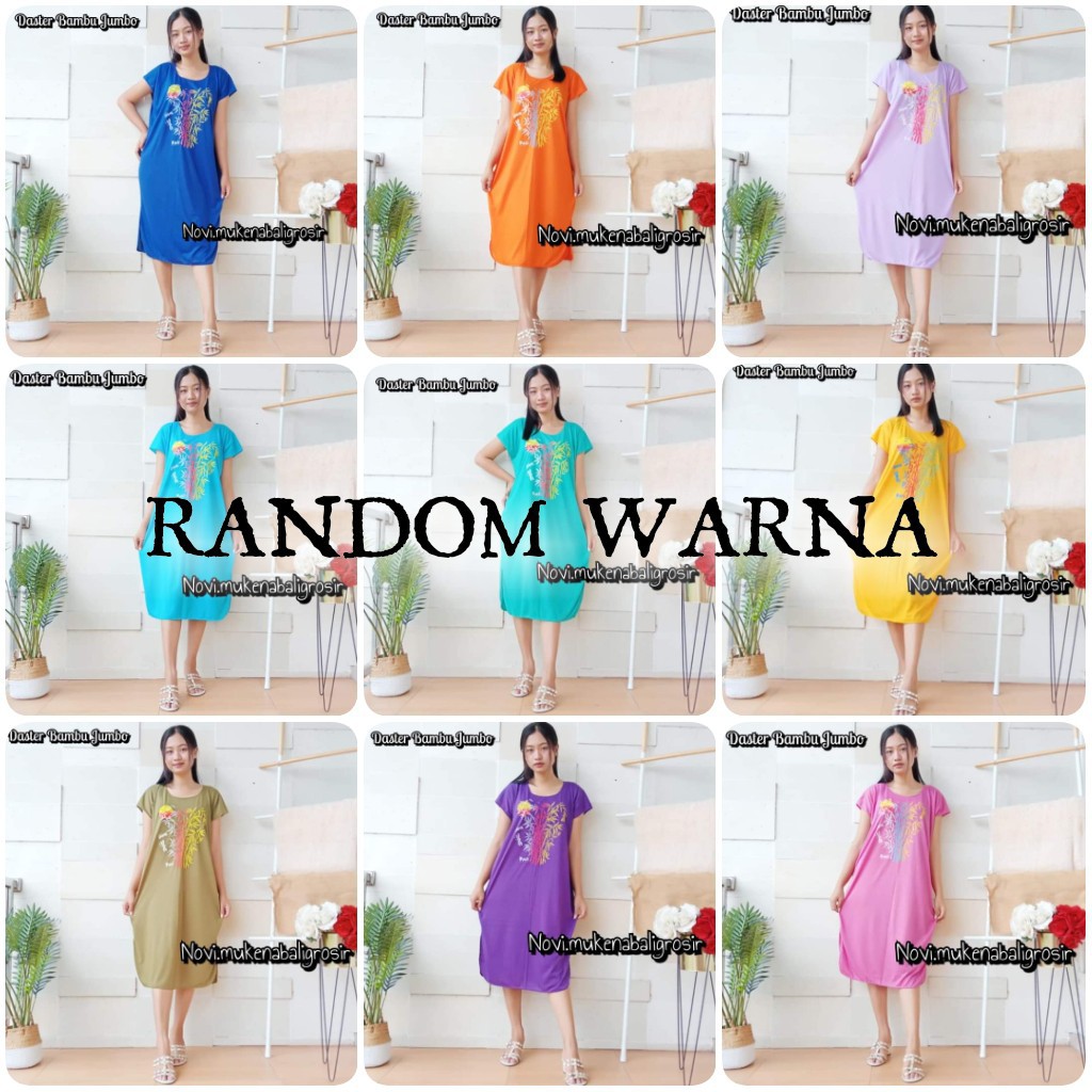 DASTER BAMBU JUMBO BALI KAIN HALUS-RANDOM WARNA