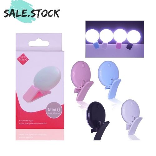 Selfie Ring Light Mini Aneka Warna Lucu Terang HP Jepit Lampu LED Mini