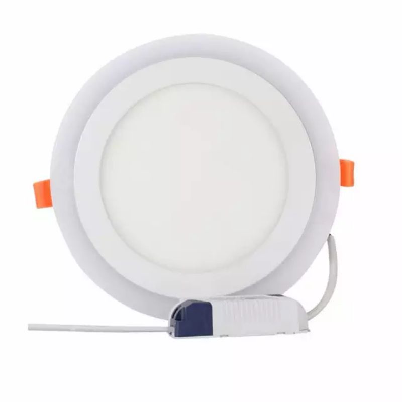 Lampu Downlight 2 Warna LED 18W + 6W Putih list Kuning 24W Ib Hias Plafon rumah kamar dekorasi 18 4 Watt 24 Watt