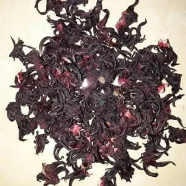 BUNGA ROSELA UNGU KERING