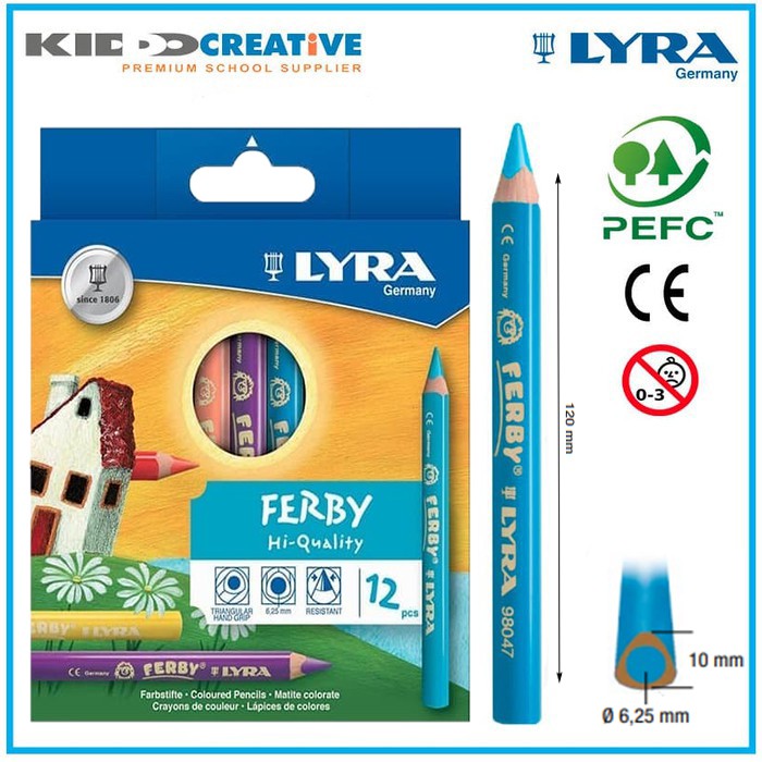 

LYRA FERBY COLOR PENCIL CARD BOX 12 PCS