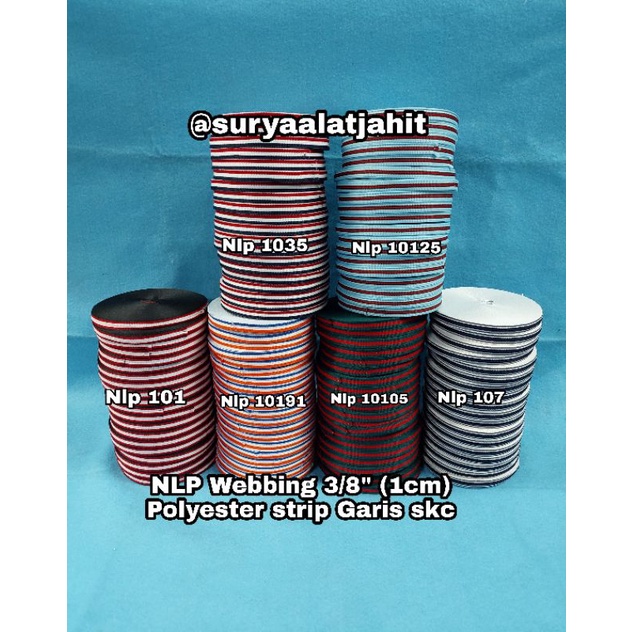 NLP Webbing Polyester 3/8in (1cm) Strip Garis skc =rp.11.000/1pcs