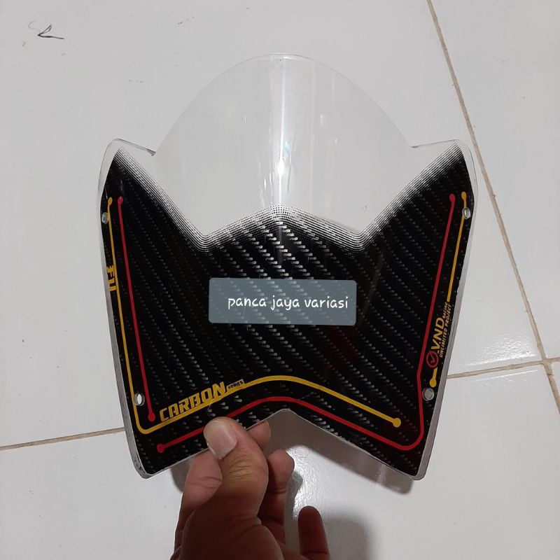 Winshiel/Visor Satria Fu Old Barong Tahun 2011-2012 Visor Fu Old Karbon Merk VND Original