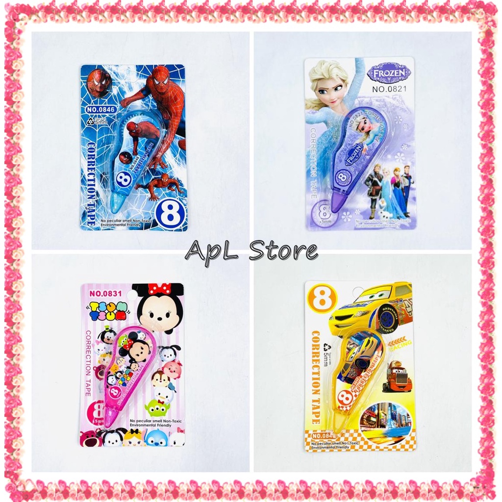 

Correction Tape / Tip-Ex Kertas Stipo Kertas MIni Karakter Lucu Frozen Superhero Disney Murah D017