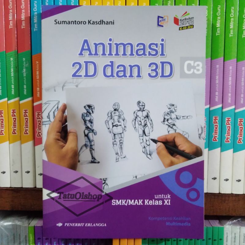 Jual Buku Teknik Animasi 2D Dan 3D SMK Kelas 11 XI 2 KIKD Original ...